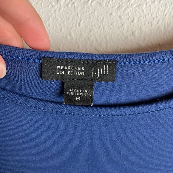 J.Jill Wearever Collection Size Medium Blue Tank Top Shirt Casual Basic Layering - Picture 4 of 5